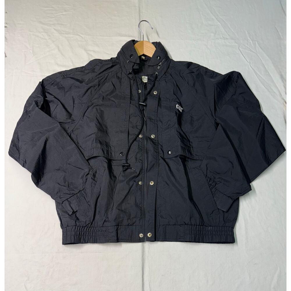 Cat  Turning Point  Windbreaker jacket Full Zipper snap buttonMens Size L